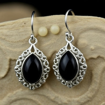 Black Onyx Earrings