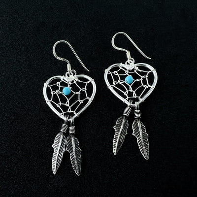 Sterling Silver Feather Earrings