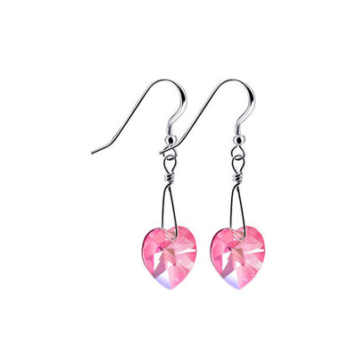 Crystal Heart Earrings