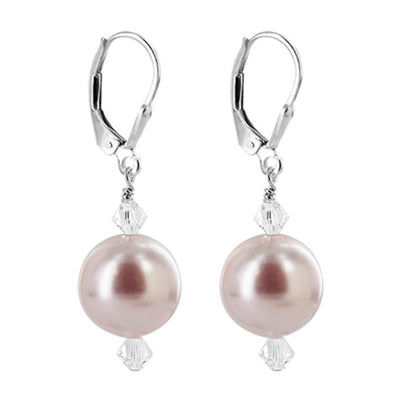 Crystal and Pearl Drop Earrings