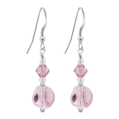 Pink Crystal Earrings