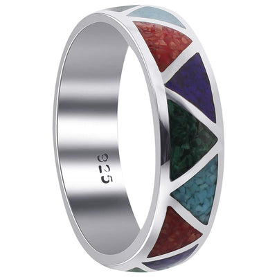 Mens Silver Turquoise Rings