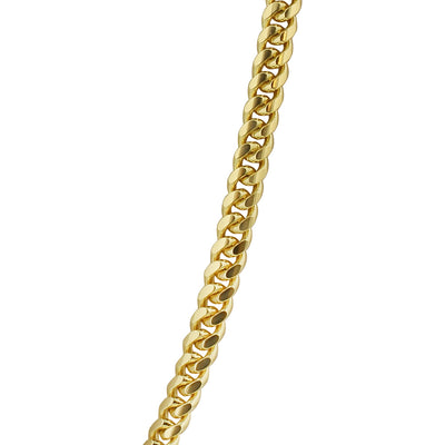 Wholesale Chain, Gold plated Sterling Silver 4mm Diamond Cut Curb
